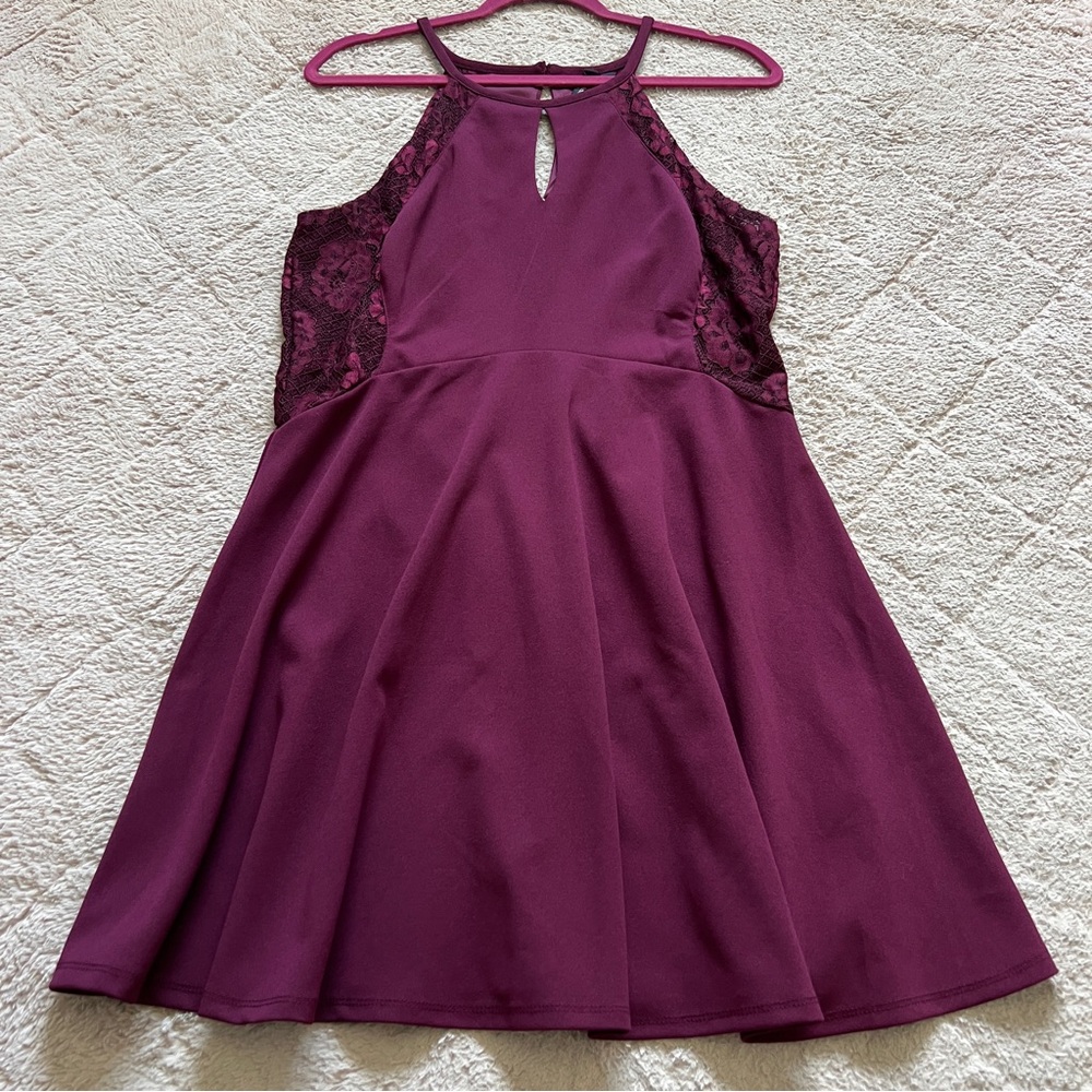 Speechless Halter Lace Skater Mini Dress Prom Homecoming Preppy Juniors Sz 13